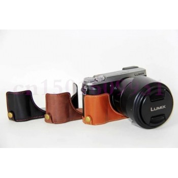 PU Leather Camera Bag Half Case Cover For Panasonic For Lumix DMC-GX80 DMC-GX85 GX80 GX85 Camera Half Body Set