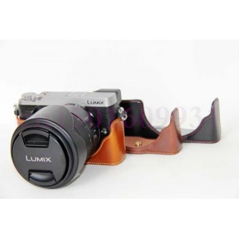 PU Leather Camera Bag Half Case Cover For Panasonic For Lumix DMC-GX80 DMC-GX85 GX80 GX85 Camera Half Body Set