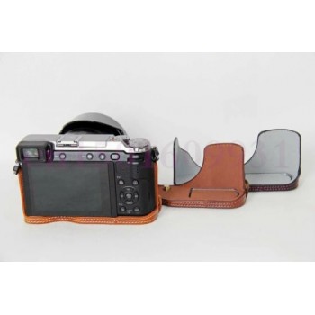 PU Leather Camera Bag Half Case Cover For Panasonic For Lumix DMC-GX80 DMC-GX85 GX80 GX85 Camera Half Body Set