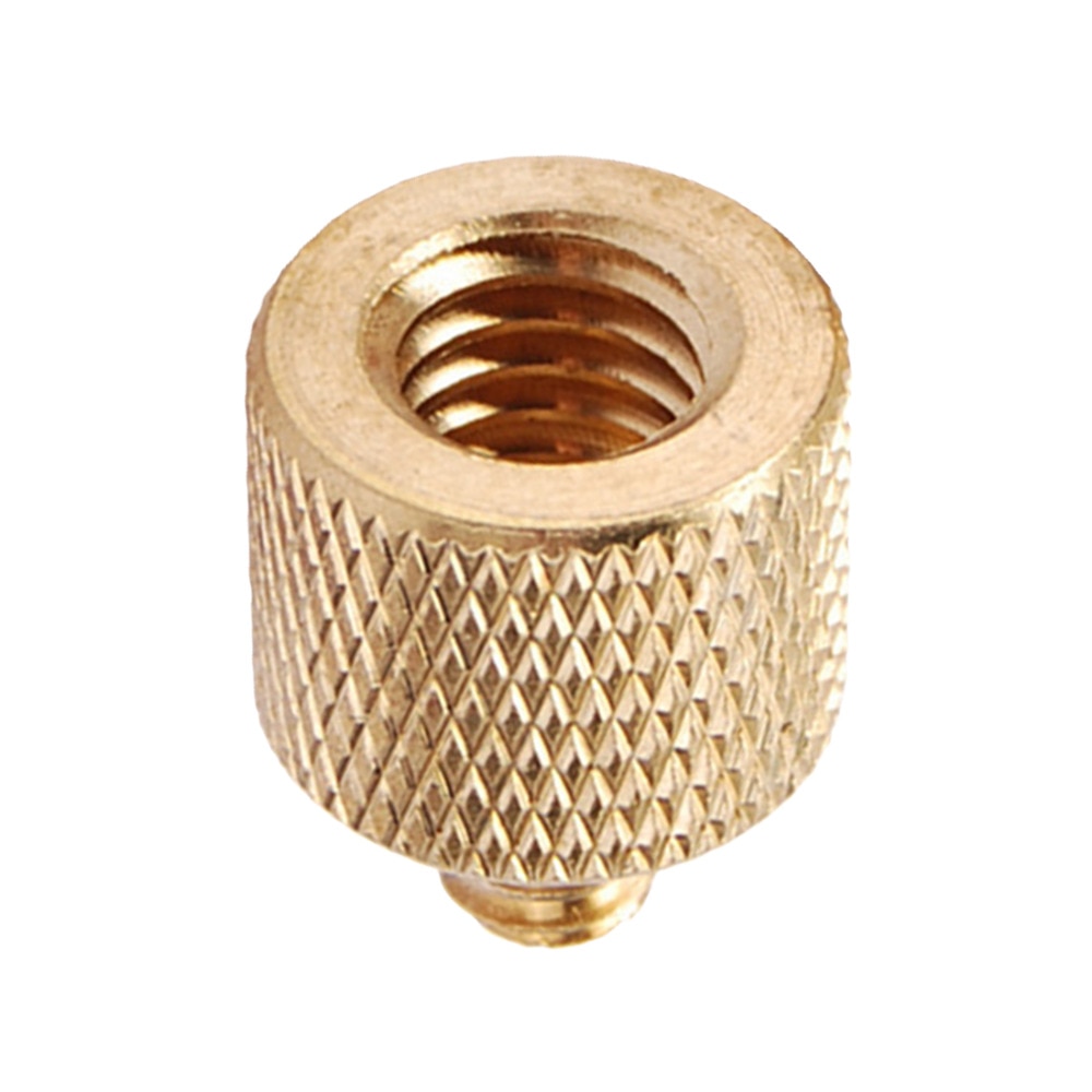Centechia 1pcs Tripod Thread Screw Adapter 3/8  to 1/4  Female Male Converter Gold Color Brass For Tripod Camera Accessories
