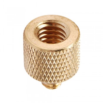 Centechia 1pcs Tripod Thread Screw Adapter 3/8  to 1/4  Female Male Converter Gold Color Brass For Tripod Camera Accessories