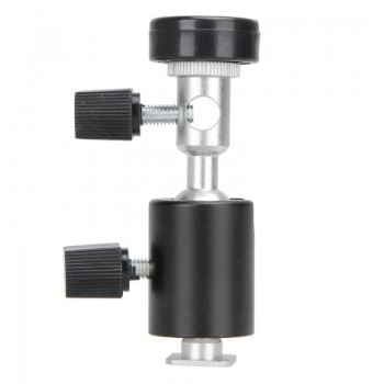 ALLOYSEED 360 Degree Camera Flash Hot Shoe Adapter Umbrella Holder Light Stand Bracket Type C Photography Accessories