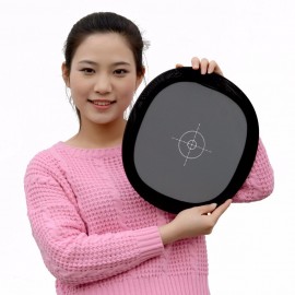 Lightdow 12  Inch 30cm 18% Foldable Gray Card Reflector White Balance Double Face Focusing Board  with Carry Bag