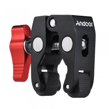 Andoer Ball Head Clamp Ball Mount Clamp Magic Arm Super Clamp with 1/4 Thread for GPS Phone LED Video Light Flash Light Mic