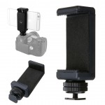 Photo Studio Accessories 1pc High Quality 1/4 Phone Clip Holder + Hot Shoe Adapter Mount Supports Phone to DSLR Camera Mayitr