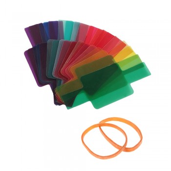 20 PCS Universal Camera Flash Gels Transparent Color Correction Balance Lighting Filter Kit for Photo Studio Camera Accessories