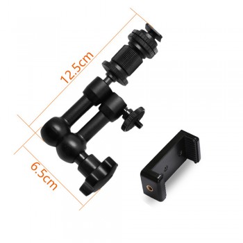 7 inch 1/4 Adjustable Friction Articulating Magic Arm+Clamp for DSLR Rig LCD Monitor LED Light Stabilizer Go pro Cell phone