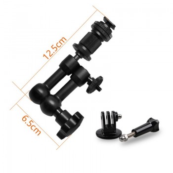 7 inch 1/4 Adjustable Friction Articulating Magic Arm+Clamp for DSLR Rig LCD Monitor LED Light Stabilizer Go pro Cell phone