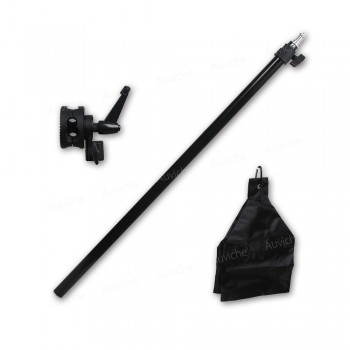 75-140cm / 30-55 Studio Photo Telescopic Boom Arm Top Light w/ Sandbag with 2m Light stand for Speedlite / Mini Flash Strobe