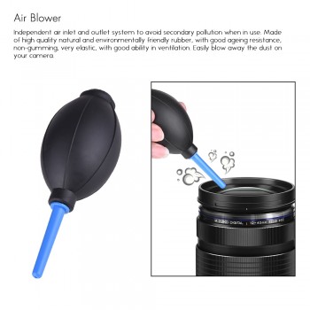 6 in 1 Dust Cleaner Camera Cleaning Kit Lens Brush+ Cleaning Cloth+ Air Blower for Canon Nikon Sony DSLR ILDC Camera and Lens