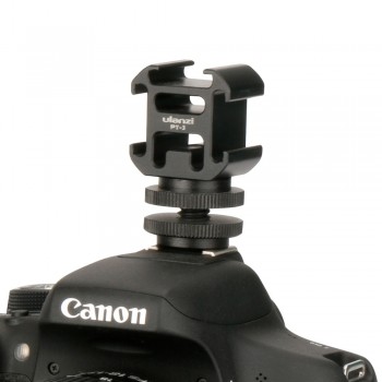 Ulanzi Triple 3 Cold Shoe Mount On Camera Shoe Mount Support BY-MM1 Microphone Video LED Light for DSLR Nikon Canon