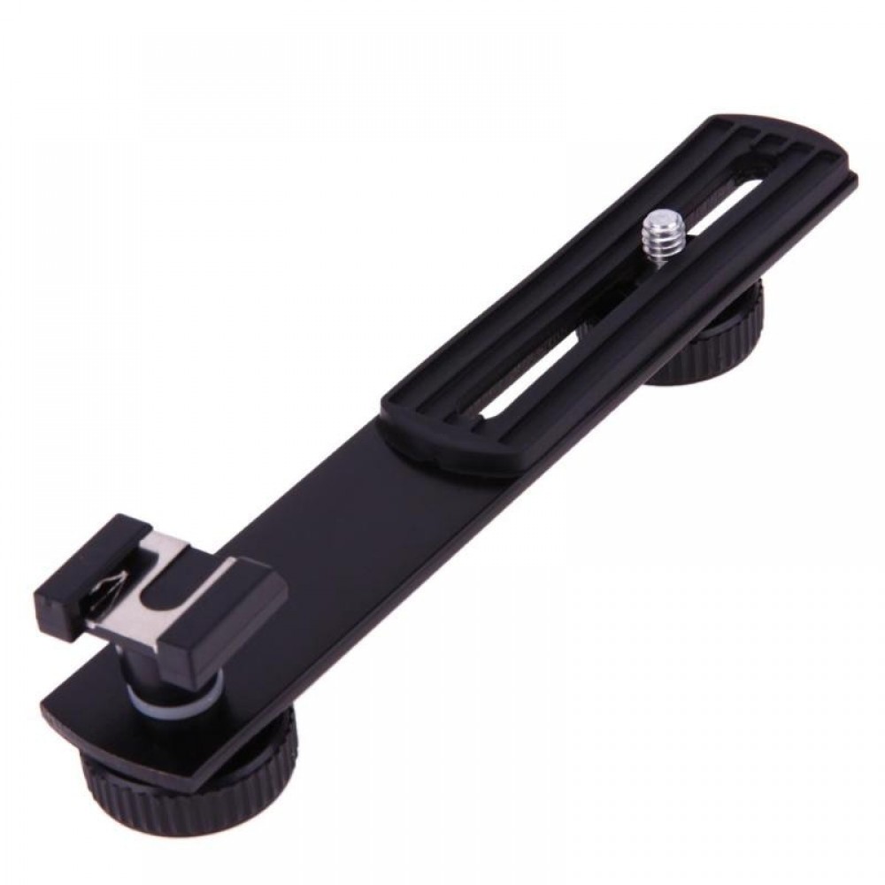 Aluminum Double-headed Stand Camera Flash Bracket Hot Shoe Arm Bracket Tripod Stand Holder For DSLR SLR DV Rack Camera Stand