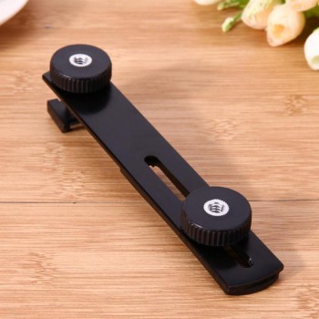 Aluminum Double-headed Stand Camera Flash Bracket Hot Shoe Arm Bracket Tripod Stand Holder For DSLR SLR DV Rack Camera Stand