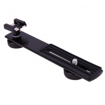 Aluminum Double-headed Stand Camera Flash Bracket Hot Shoe Arm Bracket Tripod Stand Holder For DSLR SLR DV Rack Camera Stand