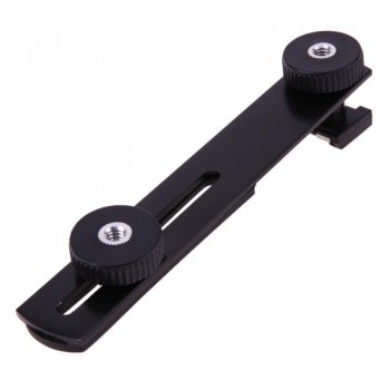 Aluminum Double-headed Stand Camera Flash Bracket Hot Shoe Arm Bracket Tripod Stand Holder For DSLR SLR DV Rack Camera Stand