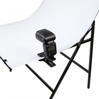 Photographic Clamp clip with Hotshoe Mount Table Mini Stand holder for flash Speedlite background Photographic ligting