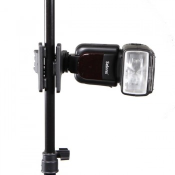 Photographic Clamp clip with Hotshoe Mount Table Mini Stand holder for flash Speedlite background Photographic ligting