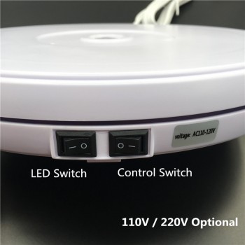 10 25cm Led Light 360 Degree Electric Rotating Turntable for Photography accessories Max Load 10kg 220V 110V fotografia