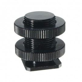 Metal shockproof clip Hot shoe Adapter 5/8 inch 1/4 inch Screw for Camera tripod head Microphone Mic Mount Bracket