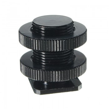 Metal shockproof clip Hot shoe Adapter 5/8 inch 1/4 inch Screw for Camera tripod head Microphone Mic Mount Bracket