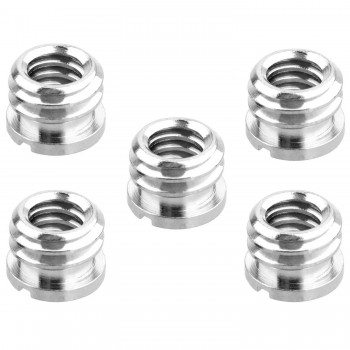 5 Pack 1/4 inch to 3/8 inch Convert Screw Standard Adapter Reducer Bushing Converter for DSLR Camera Camcorder Tripod Monopod