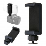 Mayitr High Quality 1/4 Phone Clip Holder + Black Hot Shoe Adapter Mount for DSLR Camera 58 to 88mm Cell Phone
