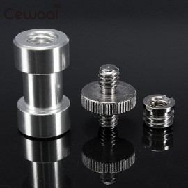 6 In 1 1/4 3/8 Monopod Tripod Screw Mount Bracket Holder Camera Spigot Adapter