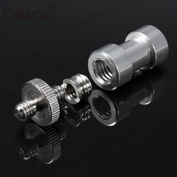 6 In 1 1/4 3/8 Monopod Tripod Screw Mount Bracket Holder Camera Spigot Adapter