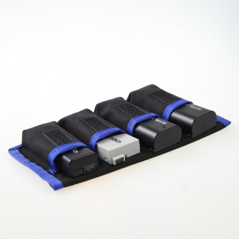 Selens Lithium Battery Storage Pouch for Canon LP-E6 LP-E8 Sony NP-FW50 EN-EL14 EN-EL15 4 Pockets Waterproofed Nylon Bag
