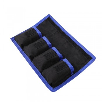 Selens Lithium Battery Storage Pouch for Canon LP-E6 LP-E8 Sony NP-FW50 EN-EL14 EN-EL15 4 Pockets Waterproofed Nylon Bag