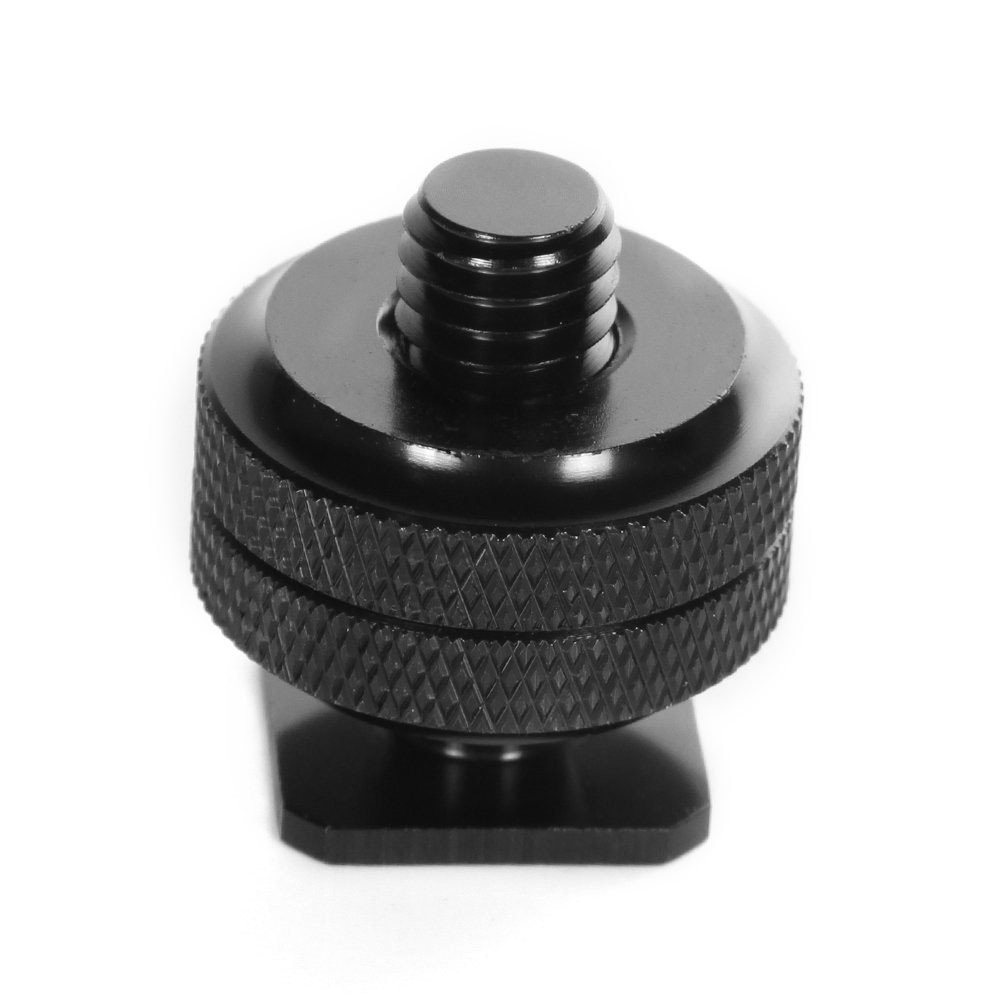 1/4 Inch Camera Tripod  Metal Dual Nut Tripod Mount Screw To Flash Hot Shoe Adapter Camera Tool or Camera Studio