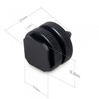 1/4 Inch Camera Tripod  Metal Dual Nut Tripod Mount Screw To Flash Hot Shoe Adapter Camera Tool or Camera Studio