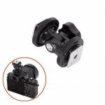 Meking Rotatable Dual Hot Shoe Adapter Bracket Holder Mount For LED Video Light DSLR Camera Hotshoe Adapter Angle Adjustable