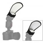 1pcs 2-in-1 Silver/White Camera Flash Diffuser Softbox Photo Flash Light Reflector For Canon Cameras Size 11*18*20cm