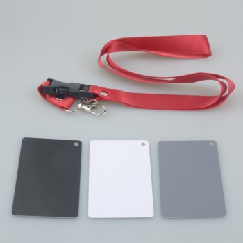 3 in 1 Digital Camera White Black Grey Balance Cards Gray Card 18 Degree S Size with Neck Strap Photography for Digital Cameras