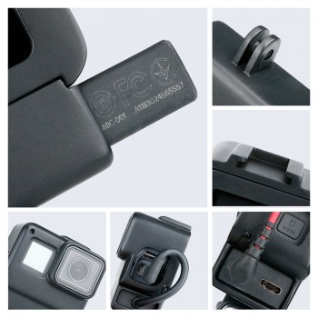 Ulanzi V2 Vlog Case Accessories for Gopro Hero 7 6 5 Plastic Housing with Extend Microphone Port Cold Shoe Mount