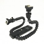 Flexible Dual Arm Camera Flash Bracket Holder Two Hot Shoe Mounts Bracket with Ball Head for Speedlite DSLR Macro Shooting