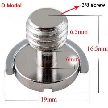 Kaliou Photo Studio Accessory Precision C-Ring D-Ring 1/4 Tripod Screw 3/8 Camera Screw for Quick Release Plate Camera Tripod