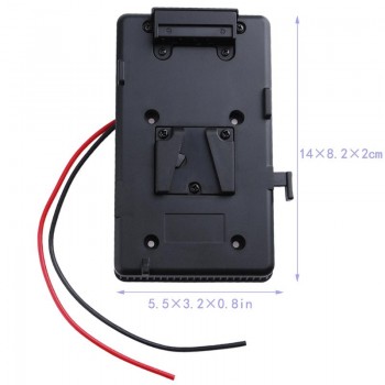 14*8.2*2cm Back Pack Plate Adapter V-shoe V-Mount V-Lock Battery External Battery External For DSLR Camcorder Video Light