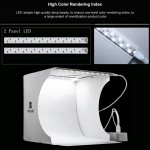 PULUZ Folding Lightbox Photography Photo Studio Softbox 1/2 Panel LED Light Soft Box Photo Background Kit Light box for Camera