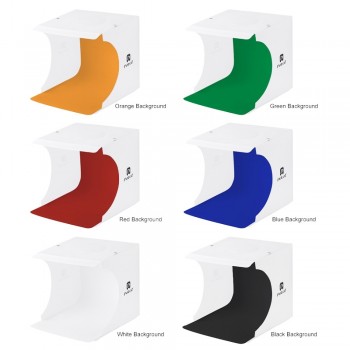 PULUZ Folding Lightbox Photography Photo Studio Softbox 1/2 Panel LED Light Soft Box Photo Background Kit Light box for Camera