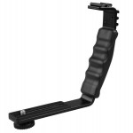 L Flash Bracket Mount 2 Hot Shoe For Camcorder Mic Microphone Video Light Camera