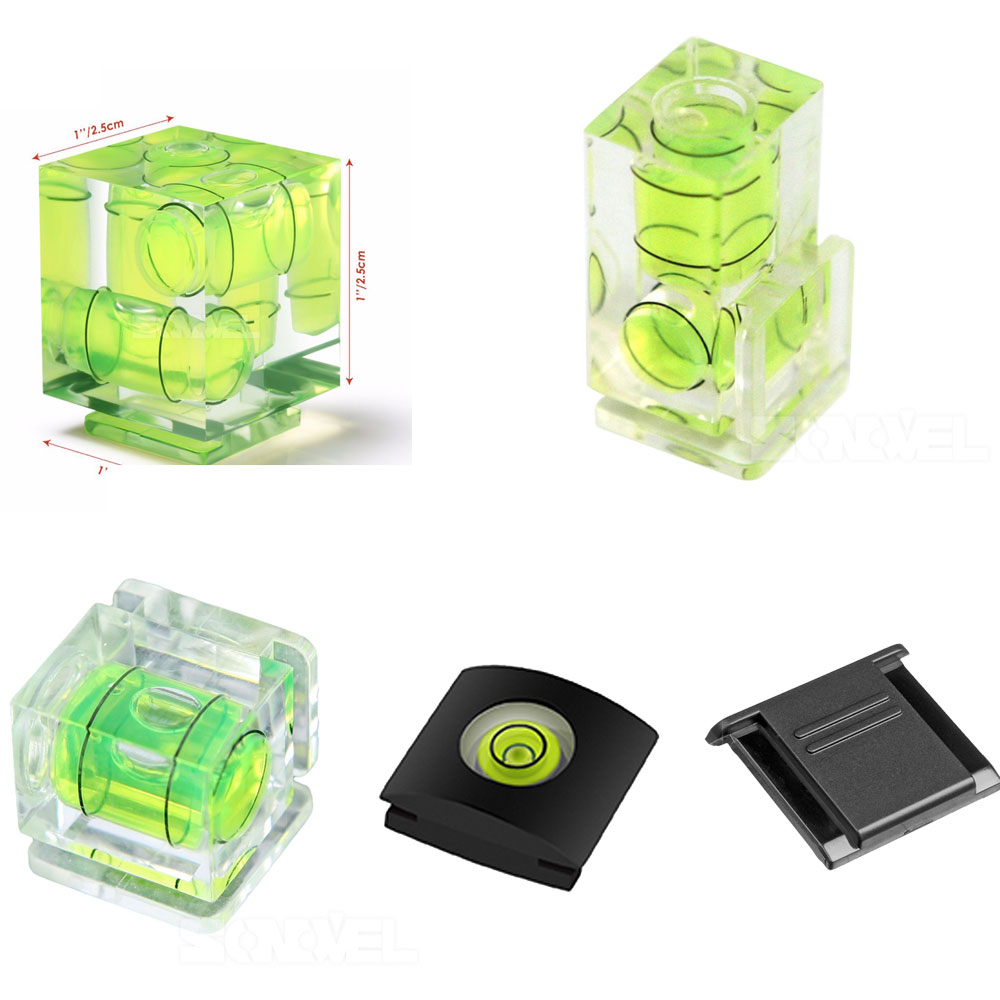 Universal 3-Axis Hot Shoe Fixed Bubble Spirit Level 3D Spirit Level For Canon/Nikon/Pentax DSLR Camera Photography Accessories