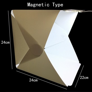 Portable Folding Studio Diffuse Soft Box With LED Light Black White Photography Background Photo Studio box