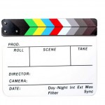 Professional Colorful Clapperboard Clapper Board Acrylic Dry Erase Director TV Movie Film Action Slate Clap Handmade Cut Prop