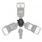3 in 1  SE-31 Triple Head hot shoe Mount Flash Bracket Adapter Flash Light Bracket Light Stand Umbrella Holder For Speedlight