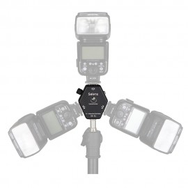 3 in 1  SE-31 Triple Head hot shoe Mount Flash Bracket Adapter Flash Light Bracket Light Stand Umbrella Holder For Speedlight