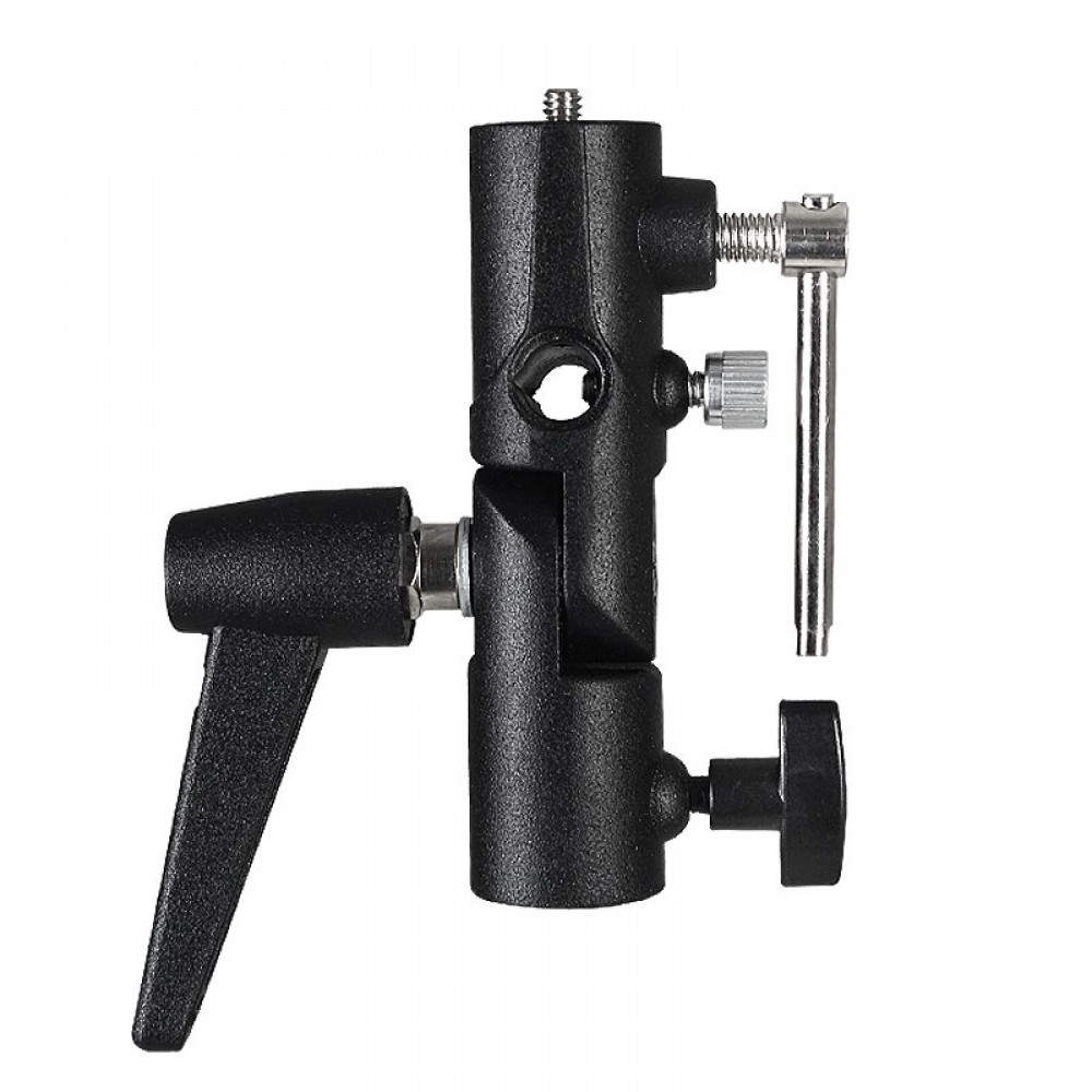 Umbrella Swivel Holder Bracket 1/4 3/8 F Studio Photo Speedlight Light Stand Tripod
