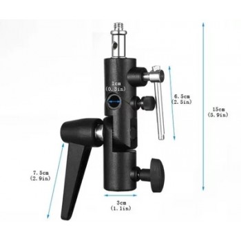 Umbrella Swivel Holder Bracket 1/4 3/8 F Studio Photo Speedlight Light Stand Tripod