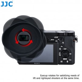 JJC Rubber Camera Eyecup Viewfinder Protector Eye Cup Soft Silicone Eyepiece For Sony A6500 Replaces Sony FDA-EP17